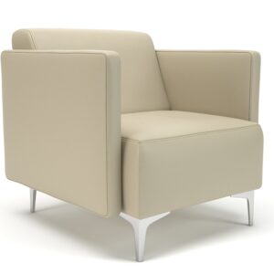 Napa Slim Arm 75cm Wide Armchair in Cristina Marrone Ultima Faux Leather - Image 13
