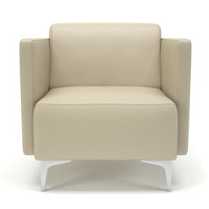 Napa Slim Arm 75cm Wide Armchair in Cristina Marrone Ultima Faux Leather - Image 14