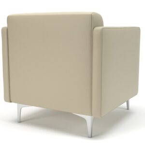 Napa Slim Arm 75cm Wide Armchair in Cristina Marrone Ultima Faux Leather - Image 15
