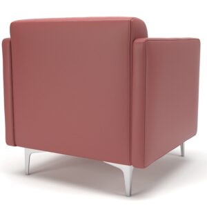 Napa Slim Arm 75cm Wide Armchair in Cristina Marrone Ultima Faux Leather - Image 27