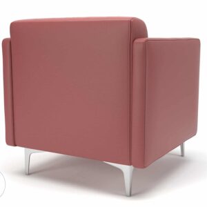 Napa Slim Arm 75cm Wide Armchair in Cristina Marrone Ultima Faux Leather - Image 30