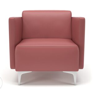 Napa Slim Arm 75cm Wide Armchair in Cristina Marrone Ultima Faux Leather - Image 32