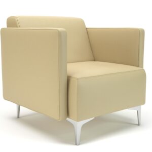 Napa Slim Arm 75cm Wide Armchair in Cristina Marrone Ultima Faux Leather - Image 37