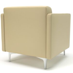 Napa Slim Arm 75cm Wide Armchair in Cristina Marrone Ultima Faux Leather - Image 39