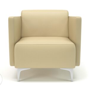 Napa Slim Arm 75cm Wide Armchair in Cristina Marrone Ultima Faux Leather - Image 44