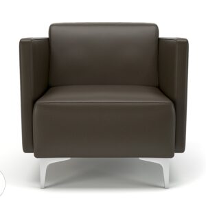 Napa Slim Arm 75cm Wide Armchair in Cristina Marrone Ultima Faux Leather - Image 59