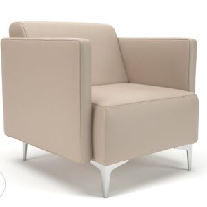Napa Slim Arm 75cm Wide Armchair in Cristina Marrone Ultima Faux Leather - Image 64