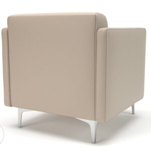 Napa Slim Arm 75cm Wide Armchair in Cristina Marrone Ultima Faux Leather - Image 66