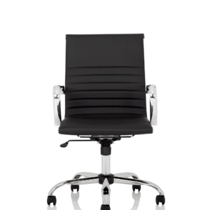 Nola Black Leather Executive Office Chair with Arms - Image 2