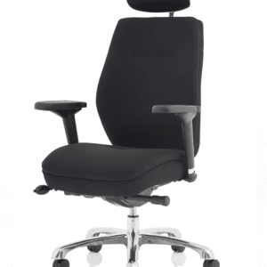 Domino High Back Black Posture Chair with Arms and Headrest - Image 11