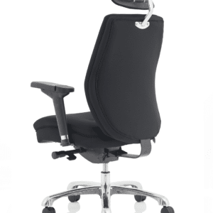 Domino High Back Black Posture Chair with Arms and Headrest - Image 13