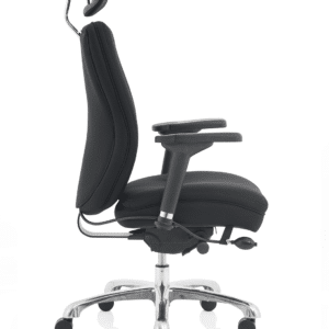 Domino High Back Black Posture Chair with Arms and Headrest - Image 16