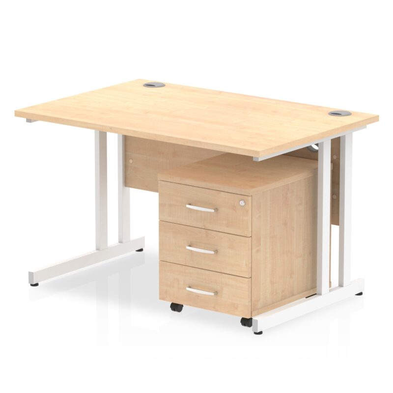 OE - Impulse 1200mm Cantilever Straight Desk With Mobile Pedestal - Image 11
