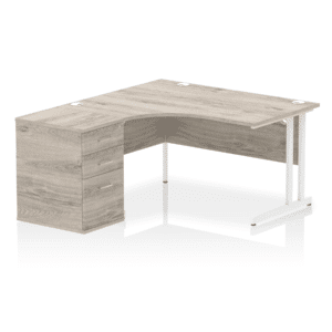 OE - Impulse 1400mm Cantilever Left Crescent Desk Workstation - Image 12