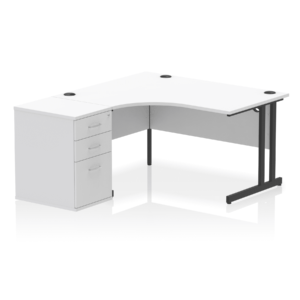 OE - Impulse 1400mm Cantilever Left Crescent Desk Workstation - Image 17