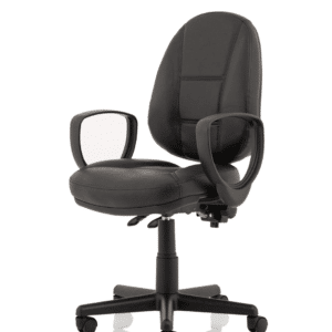 Jackson Medium Back Black Leather Task Operator Office Chair - Image 14