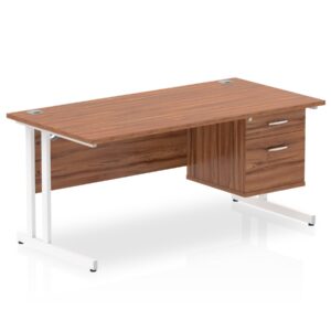 OE - Impulse 1600mm Cantilever Straight Desk With Single Fixed Pedestal - Image 10