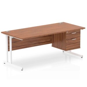OE - Impulse 1800mm Cantilever Straight Desk With Single Fixed Pedestal - Image 10