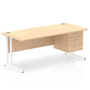 OE - Impulse 1800mm Cantilever Straight Desk With Single Fixed Pedestal - Image 20