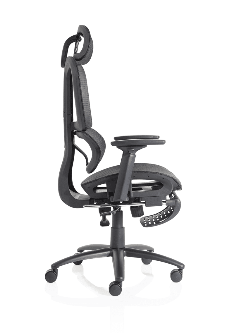 Horizon Executive Mesh Chair With Height Adjustable Arms and Footrest - Image 9