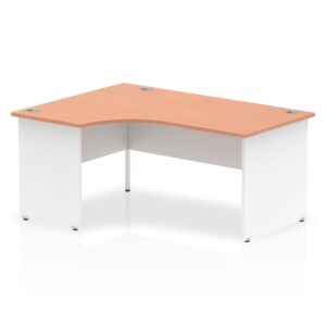 OE - Impulse 1600mm Left Crescent Desk Panel End Leg Two Tone - Image 2