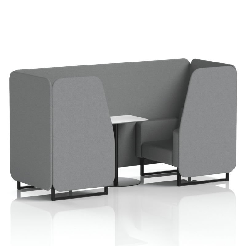 Brixworth Booth With Black Legs And White Table In Single Tone - Image 23