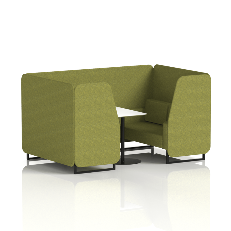 Brixworth Booth With Black Legs And White Table In Single Tone - Image 34