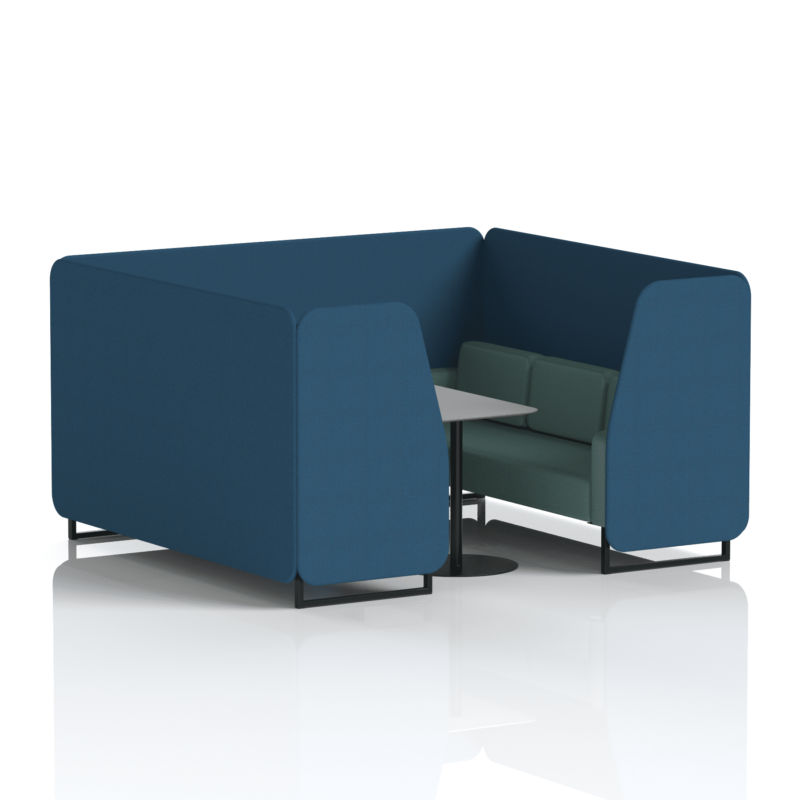 Brixworth Booth With Black Legs And Grey Table In Two Tone - Image 89