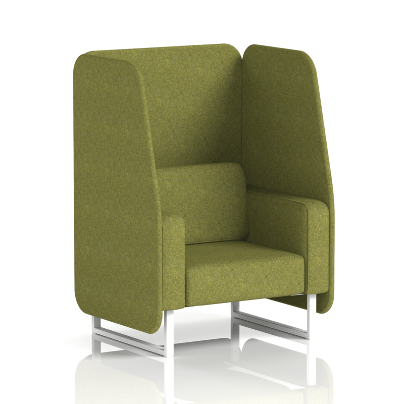 Brixworth Open Booth With White Legs in Single Tone - Image 6