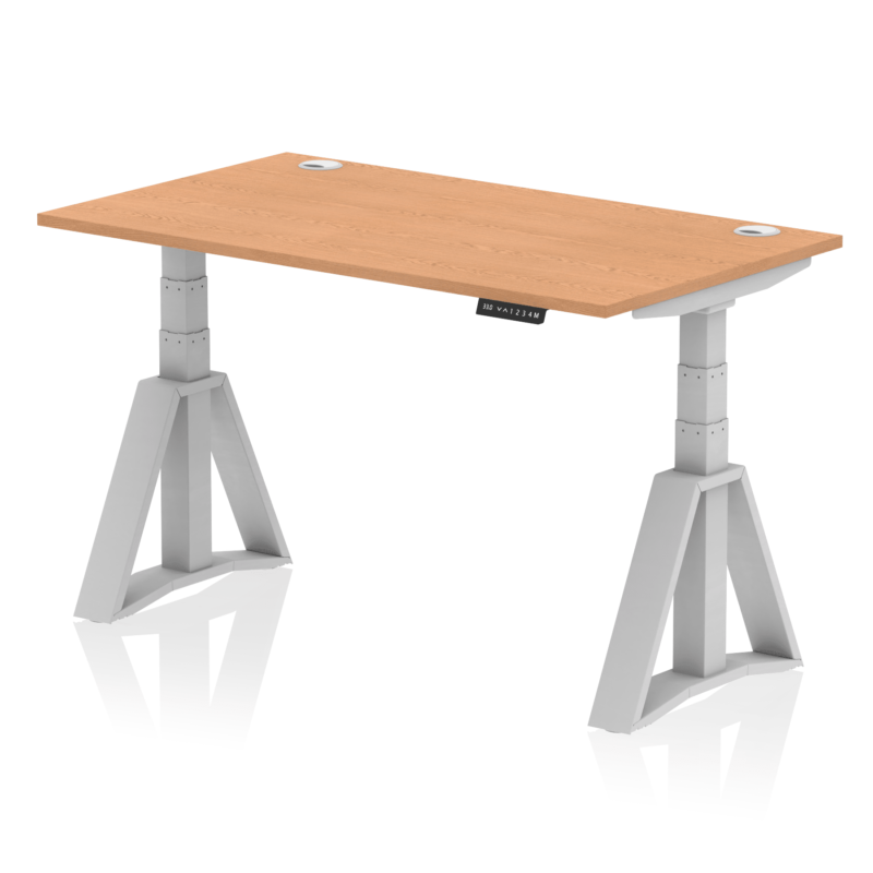 Air Height Adjustable Desk With Cable Ports With Piste Foot - Image 18