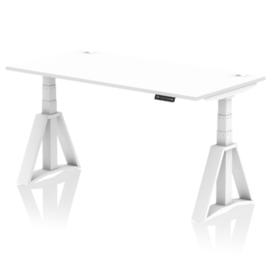 Air Height Adjustable Desk With Cable Ports With Piste Foot - Image 31