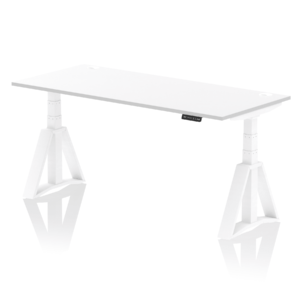 Air Height Adjustable Desk With Cable Ports With Piste Foot - Image 32