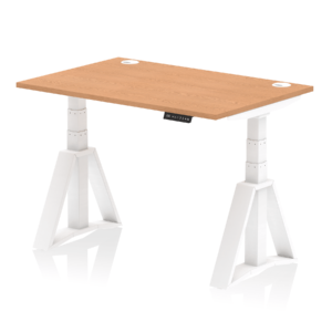 Air Height Adjustable Desk With Cable Ports With Piste Foot - Image 37
