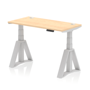 Air Height Adjustable Slimline Desk With Cable Ports With Piste Foot - Image 13