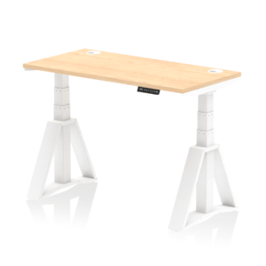 Air Height Adjustable Slimline Desk With Cable Ports With Piste Foot - Image 33