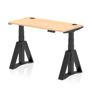 Air Height Adjustable Slimline Desk With Cable Ports With Piste Foot - Image 61