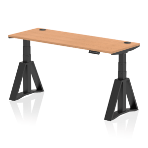 Air Height Adjustable Slimline Desk With Cable Ports With Piste Foot - Image 67