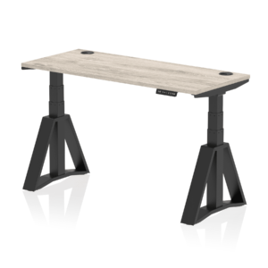 Air Height Adjustable Slimline Desk With Cable Ports With Piste Foot - Image 70