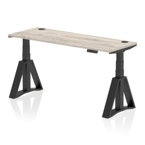 Air Height Adjustable Slimline Desk With Cable Ports With Piste Foot - Image 71