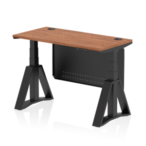 Air Height Adjustable Slimline Desk With Cable Ports With Steel Modesty Panel With Piste Foot - Image 53