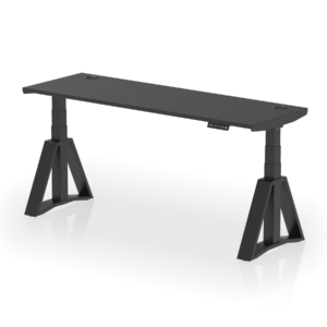 Air Height Adjustable Slimline Desk With Cable Ports With Piste Foot - Image 82