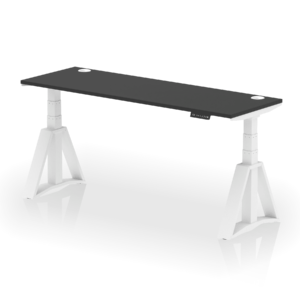 Air Height Adjustable Slimline Desk With Cable Ports With Piste Foot - Image 84