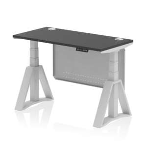 Air Height Adjustable Slimline Desk With Cable Ports With Steel Modesty Panel With Piste Foot - Image 74