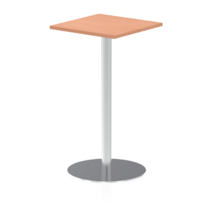 Italia Square Poseur Table Silver Leg - Image 7