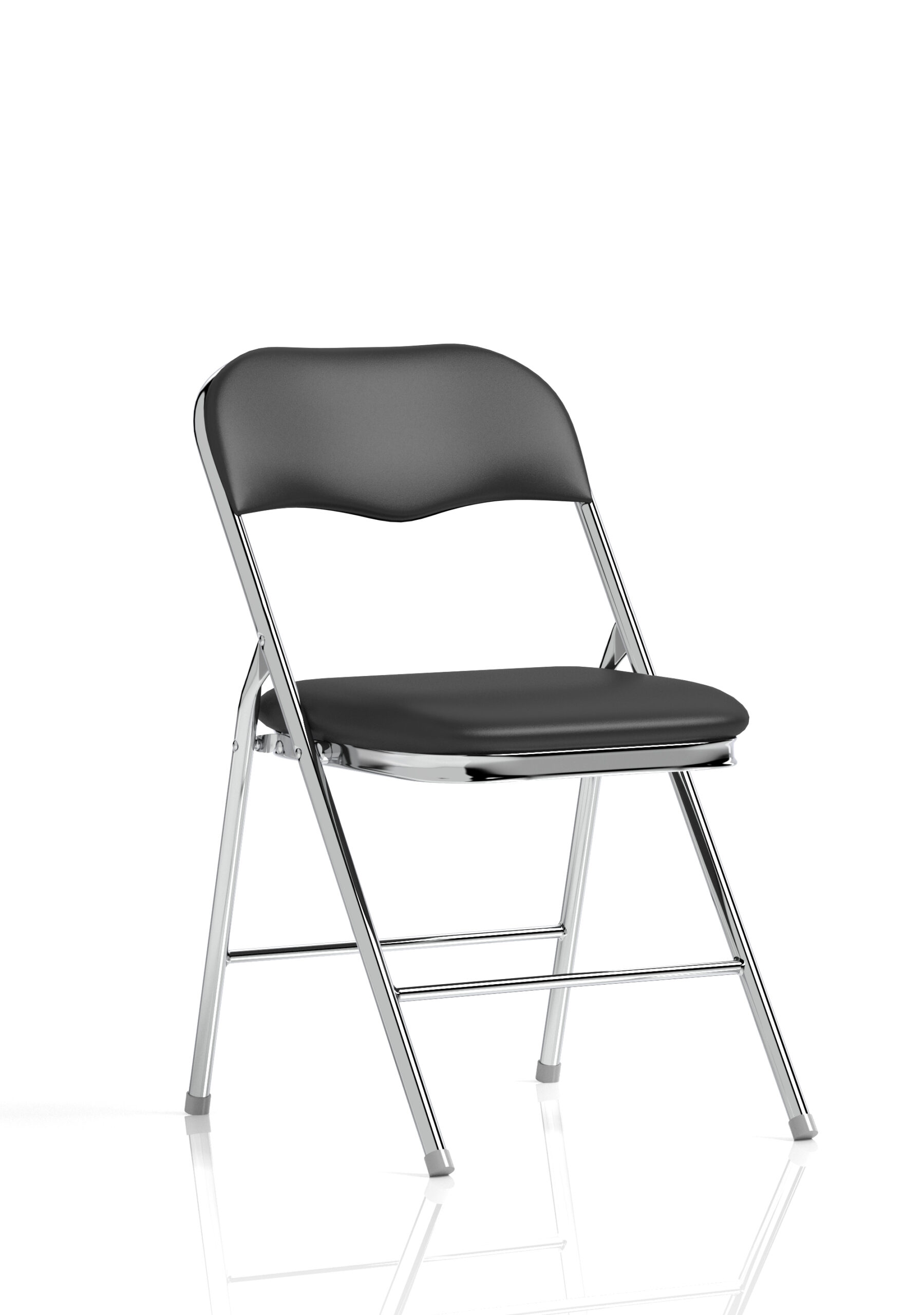 OE - Sicily Black Polyurethane Folding Chair - Image 2