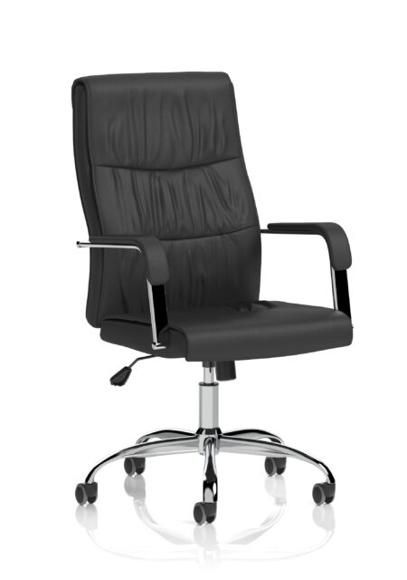OE - Carter High Back Black Leather Executive Office Chair with Arms