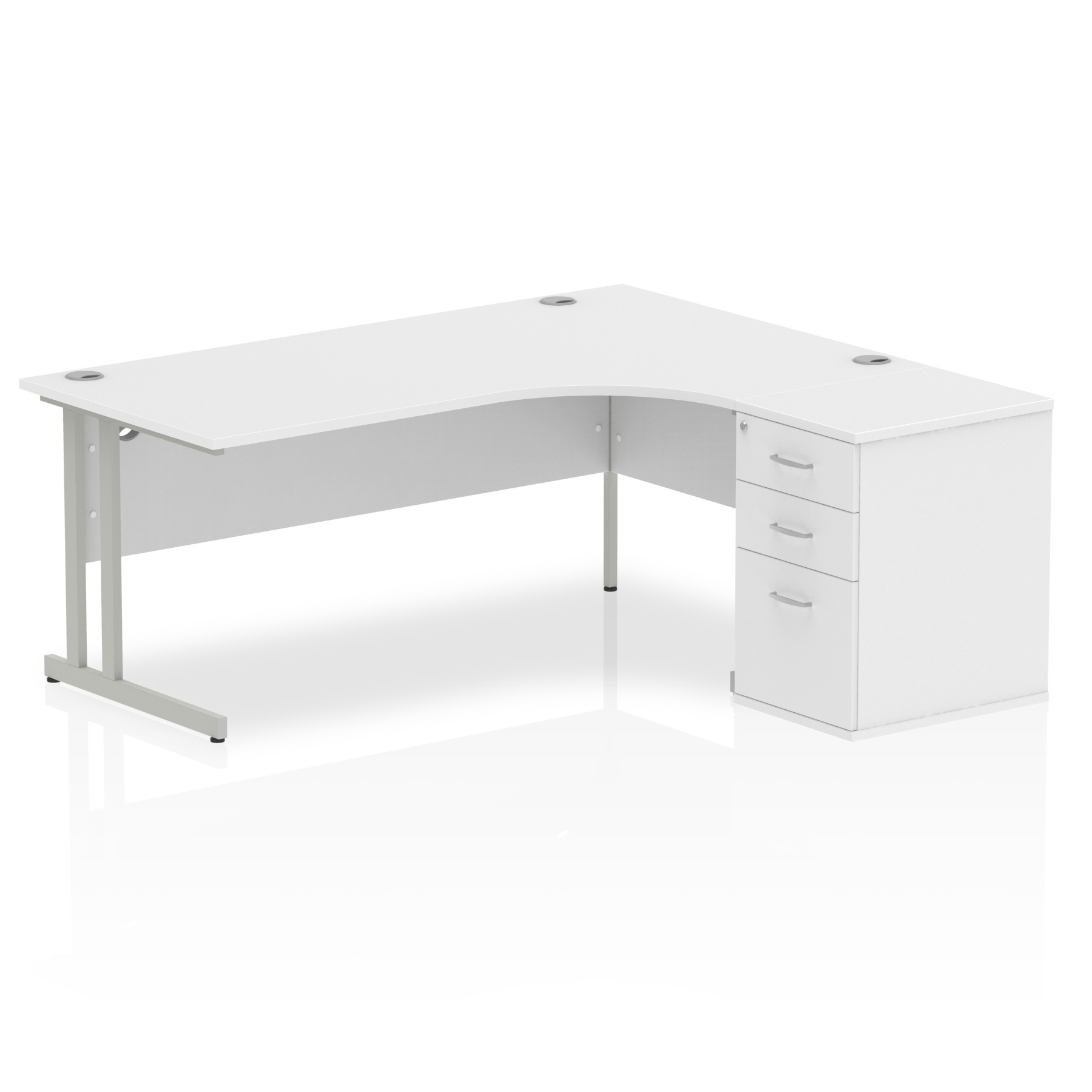 OE - Impulse 1800mm Cantilever Right Crescent Desk Workstation - Image 3