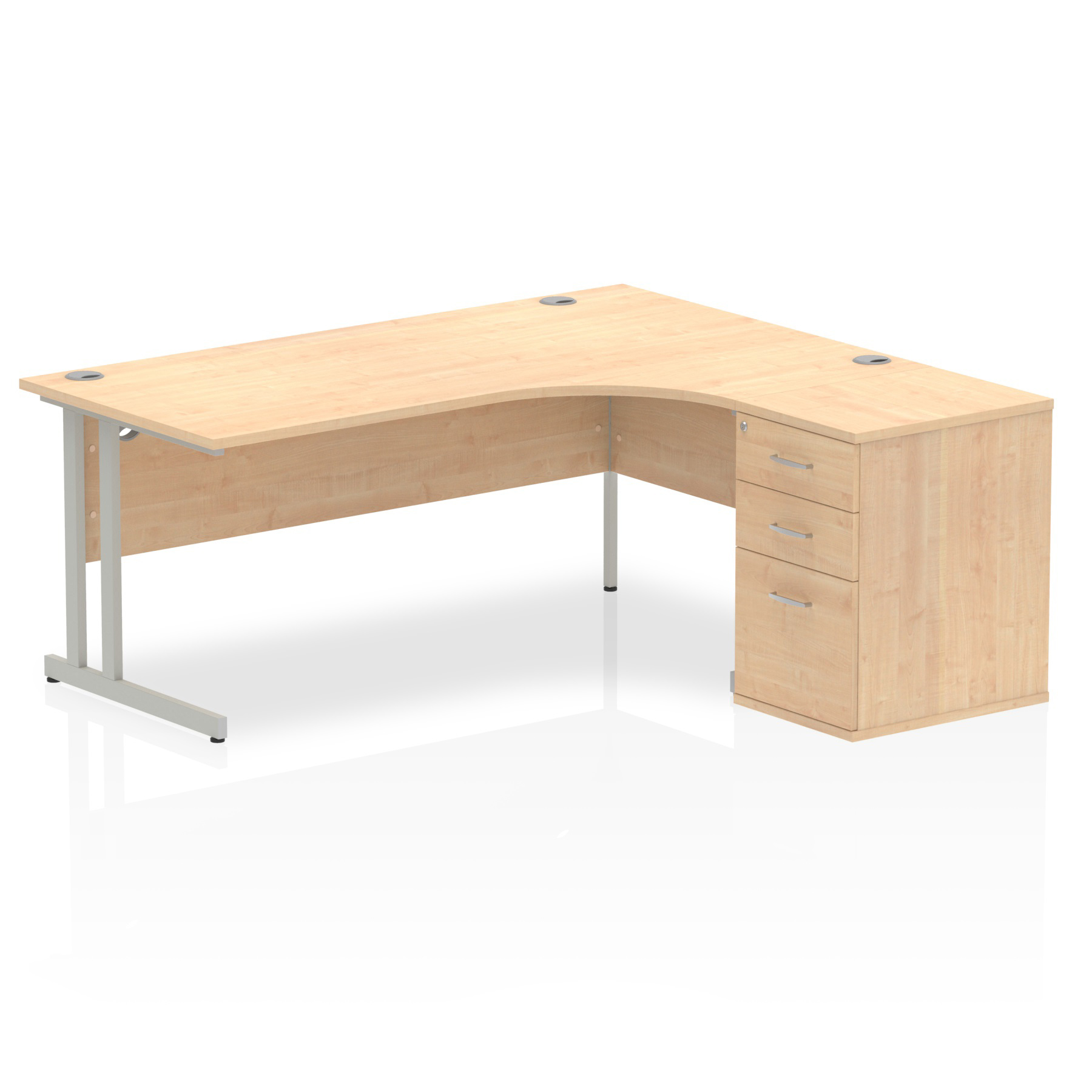 OE - Impulse 1800mm Cantilever Right Crescent Desk Workstation - Image 5