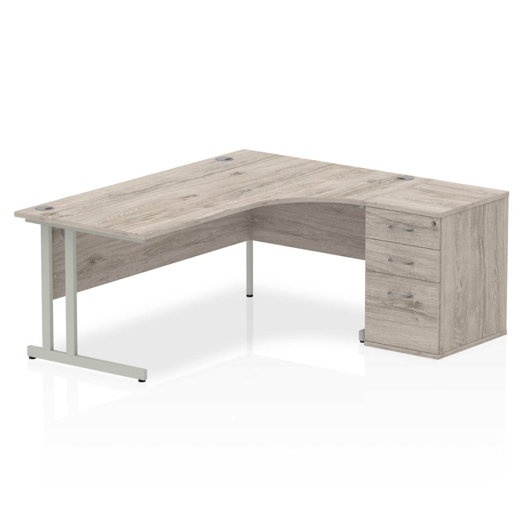 OE - Impulse 1800mm Cantilever Right Crescent Desk Workstation - Image 7