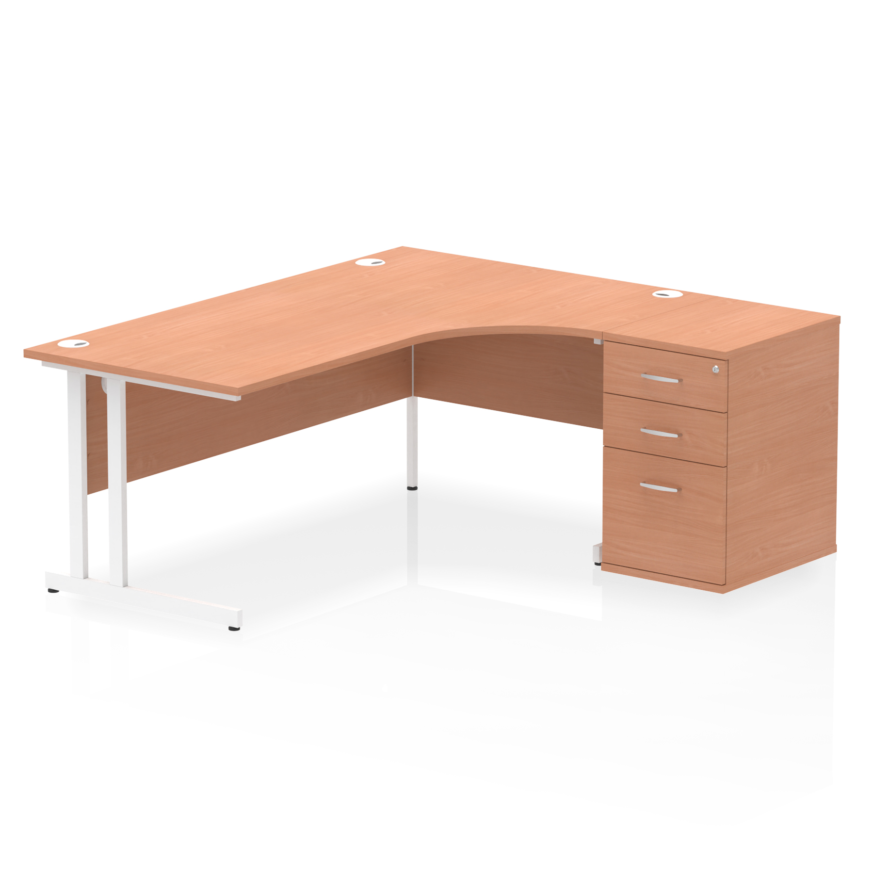 OE - Impulse 1800mm Cantilever Right Crescent Desk Workstation - Image 8